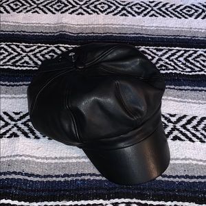 NWT Leather Cabby Hat